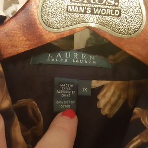 Ralph Lauren 1X Equestran motif blouse